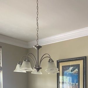 Dining Room Light Fixture-brushed chrome